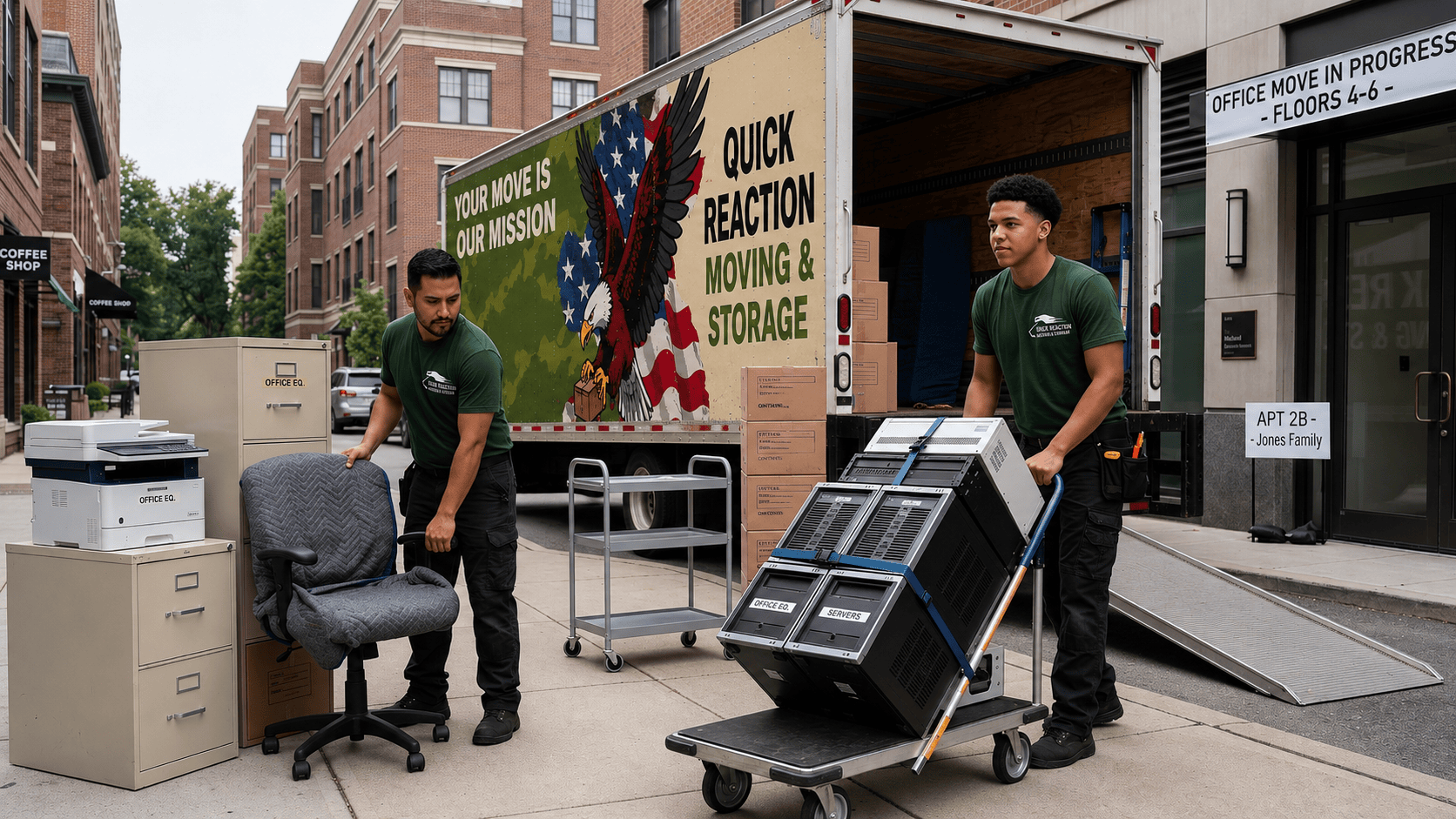 Quick Reaction Moving team moving office